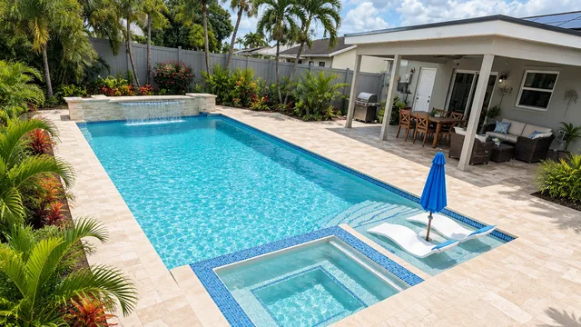 Render of the Olivera backyard, view 04 (aerial view)